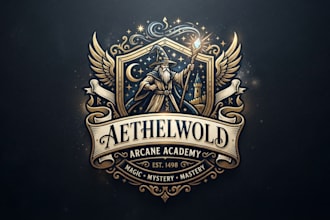 design a magical wizard logo for your brand