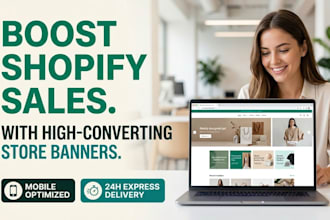 design high converting shopify banner sets and promotional store graphics