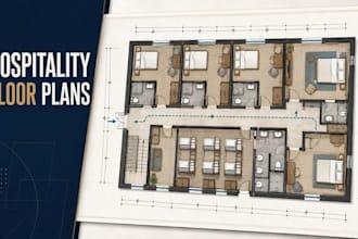 do hotel, hostel, guest house, room layout floor plan and space planning