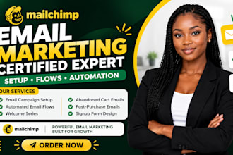 do mailchimp, setup ecommerce email marketing flows and email automation expert