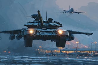 draw aircraft, helicopter, airplane into a vector
