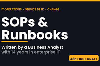 write standard operating procedures, sops and runbooks for your team
