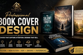 design captivating book cover design for your book