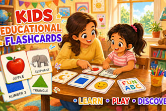 design amazing educational flashcards for kids do educational cards