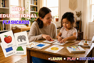 create printable educational flashcards for kids