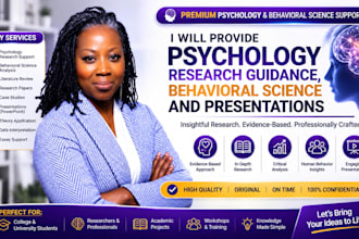 provide psychology research,  behavioral science, assigned, presentations