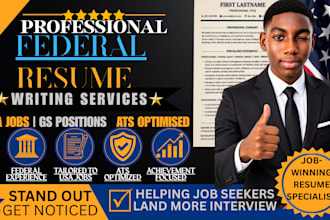 craft federal resumes, executive cvs, and linkedin profiles for government jobs
