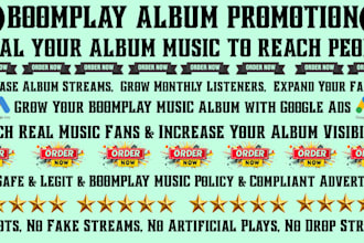 do best organic boomplay album promotion for real growth using google ads