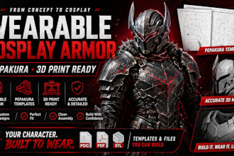 design wearable cosplay armor and pepakura helmet templates