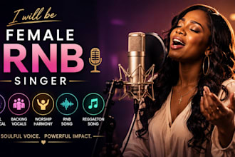 be female rnb singer gospel lead vocal backing worship harmony reggaeton song