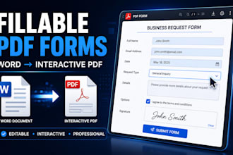 create fillable PDF forms and convert word documents to interactive pdfs