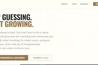 build a professional coach website, consulting website or business website