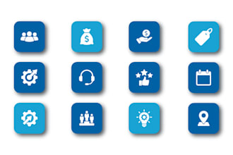 design custom minimal icon pack for website, app and businesses