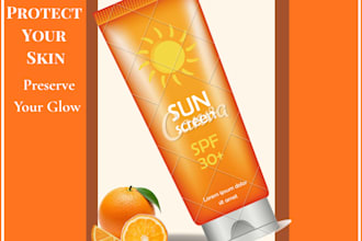 design professional skincare and sunscreen posters