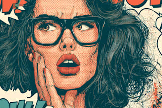custom comic book art and graphic novel illustration