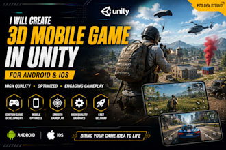 create a 3d mobile game in unity for android and ios