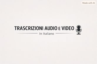 do professional audio and video transcription in italian