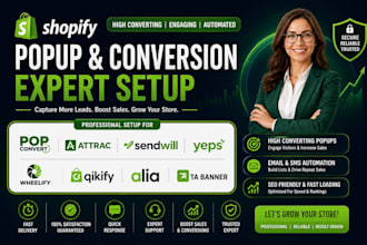 setup shopify pop ups pop convert attrac sendwill yeps wheelify qikify alia ta