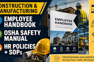 construction company employee handbook osha safety manual and sops