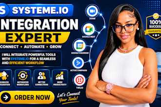 integrate zoom, google meet and calendar, active campaign, twilo with systeme io