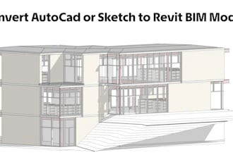 convert autocad or sketch to revit bim model