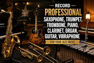record sax trumpet,trombone,piano,clarinet, organ,guitar, vibraphone for jazz