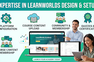 design and setup your learnworlds online course website