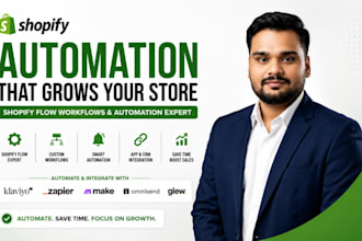 build shopify flow automation, klaviyo and zapier integrations