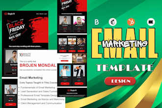 design an html email template for klaviyo or mailchimp