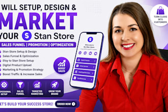 setup sta store, stan store marketing, etsy stan store, sales funnel