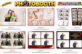 design custom photobooth templates for your events