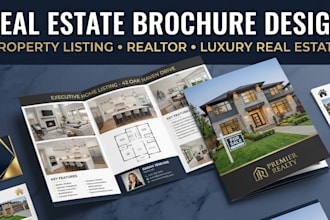 design real estate, property listing and realtor brochure