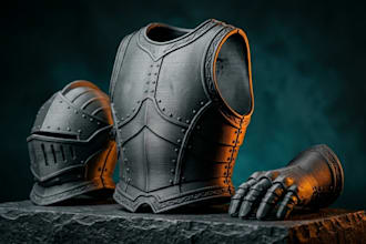 create custom 3d printable cosplay armor stl files for 3d printing