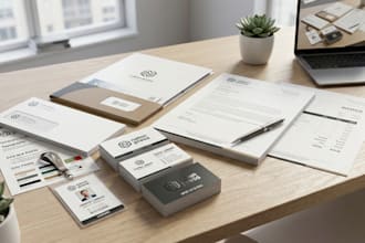 design modern corporate brand identity business card and print ready stationery