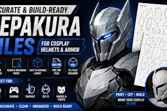 make accurate pepakura files for cosplay helmets and armor