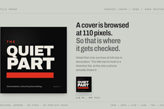 design original podcast cover art that works as a small tile