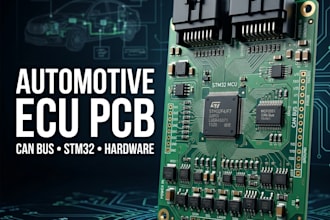 design automotive ecu pcb, can bus and stm32 hardware