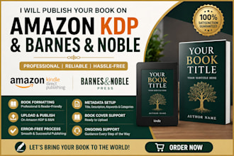publish your book on amazon KDP and barnes and noble