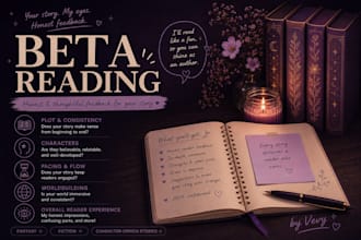 beta read your fiction and provide honest feedback