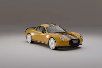 design convertible 3d sport car from image, optimize 3d stl files for car parts