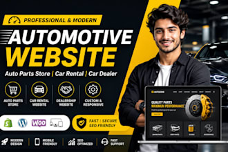 build an automotive website, auto parts store, car rental, or car dealer