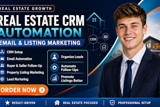 setup real estate crm automation email and property listing marketing