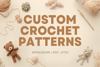 create professional crochet pattern amigurumi designs etsy