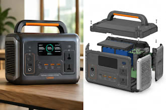 design charging hardware, battery housings, power stations, solar equipment