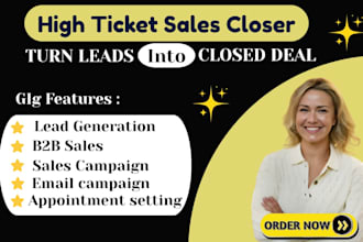 high ticket sales closer appointment setter b2b sales representative salesperson