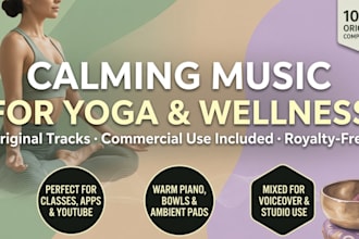 create calming background music for your yoga class or wellness content