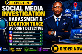 do osint social media investigation, background check and people search