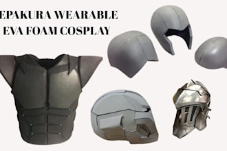 wearable 3d cosplay armor pepakura halloween mask eva foam fantasy helmet stl
