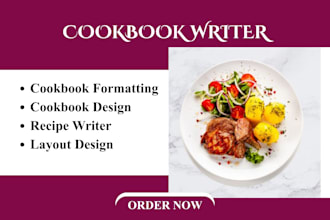 cookbook formatting,book formatting,recipe writing and cook book  design