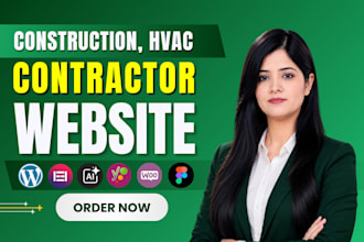 design contractor, plumbing, roofing, construction website